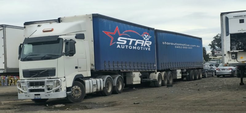 Volvo FH B-double curtainsider